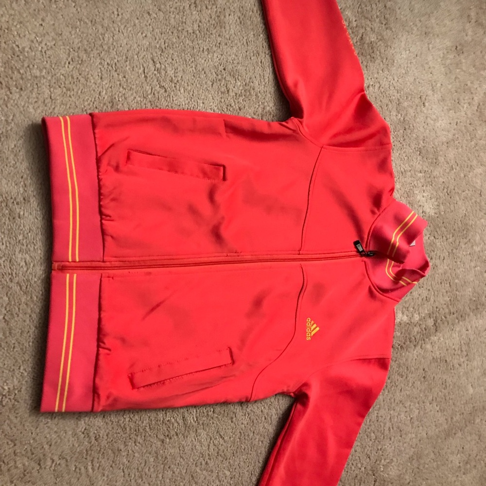 Women’s adidas pink and yellow jacket